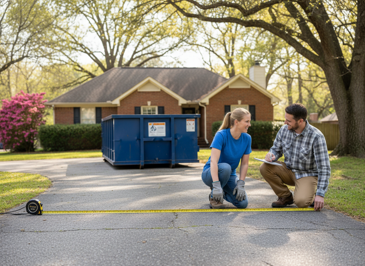How to Measure Your Driveway for a Roll Off Dumpster in Alabaster