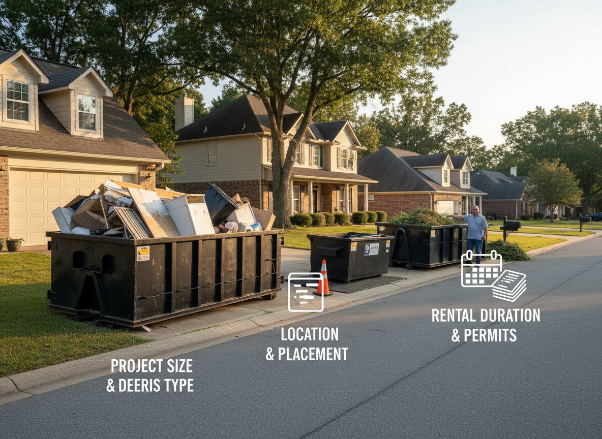 Roll Off Dumpster Rental Cost Factors for Shelby County Homeowners